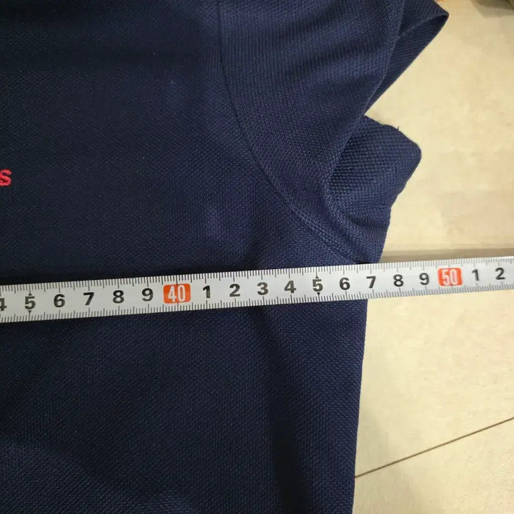 [BUNJANG] Adidas Navy Polo Shirt with Pink Logo (Size 95) / 아디다스 네이비 카라 반팔티 핑크로고 95
