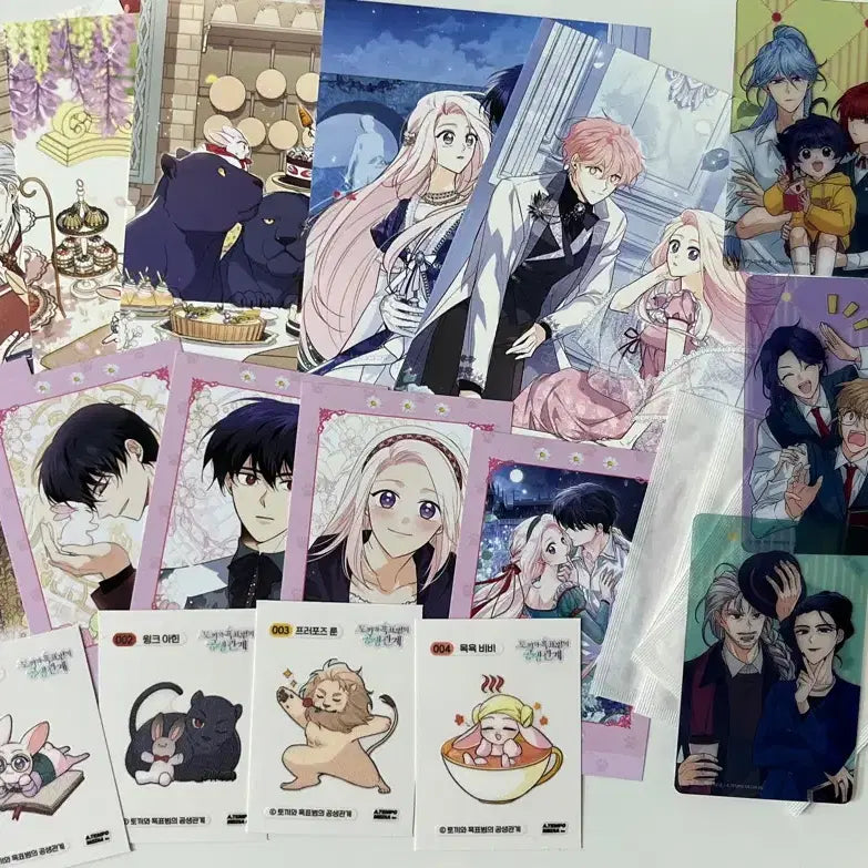 [BUNJANG] The Symbiotic Relationship Between Rabbit and Black Panther Webtoon Vol. 3-7 Bundle with Postcards, Stickers, and Photocards / 일괄)토끼와 흑표범의 공생관계 토흑공 웹툰 단행본 엽서 띠부씰 포카 포함