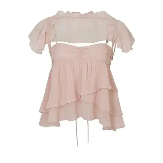 [BUNJANG] Pain Or Pleasure Ella Cape Blouse Set / 페인오어플레져 엘라 케이프 블라우스 세트 ella cape blouse