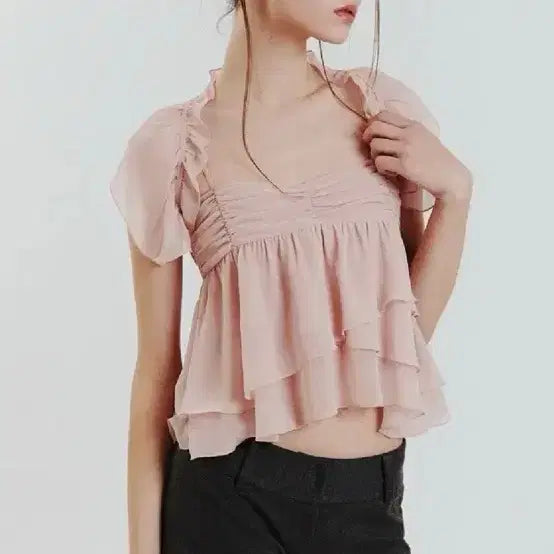 [BUNJANG] Pain Or Pleasure Ella Cape Blouse Set / 페인오어플레져 엘라 케이프 블라우스 세트 ella cape blouse