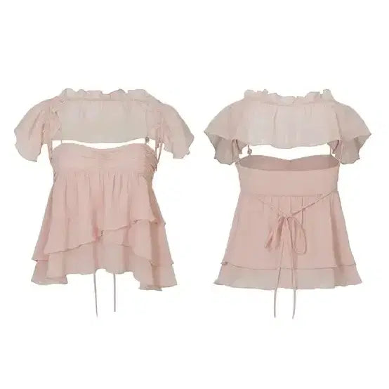 [BUNJANG] Pain Or Pleasure Ella Cape Blouse Set / 페인오어플레져 엘라 케이프 블라우스 세트 ella cape blouse