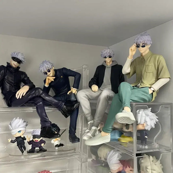 [BUNJANG] Jujutsu Kaisen Satoru Gojo Noodles Stopper Figure Set (4 Variations) / 주술회전 고죠 사토루 누들스토퍼 피규어 4종. 사복,고전,안대