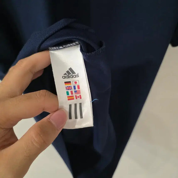 [BUNJANG] Adidas Navy Short Sleeve Polo Shirt (95) / 아디다스 네이비 반팔 카라티 95