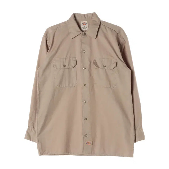 [BUNJANG] Dickies Beige Polyester Cotton Shirt M / 디키즈 셔츠 베이지 M