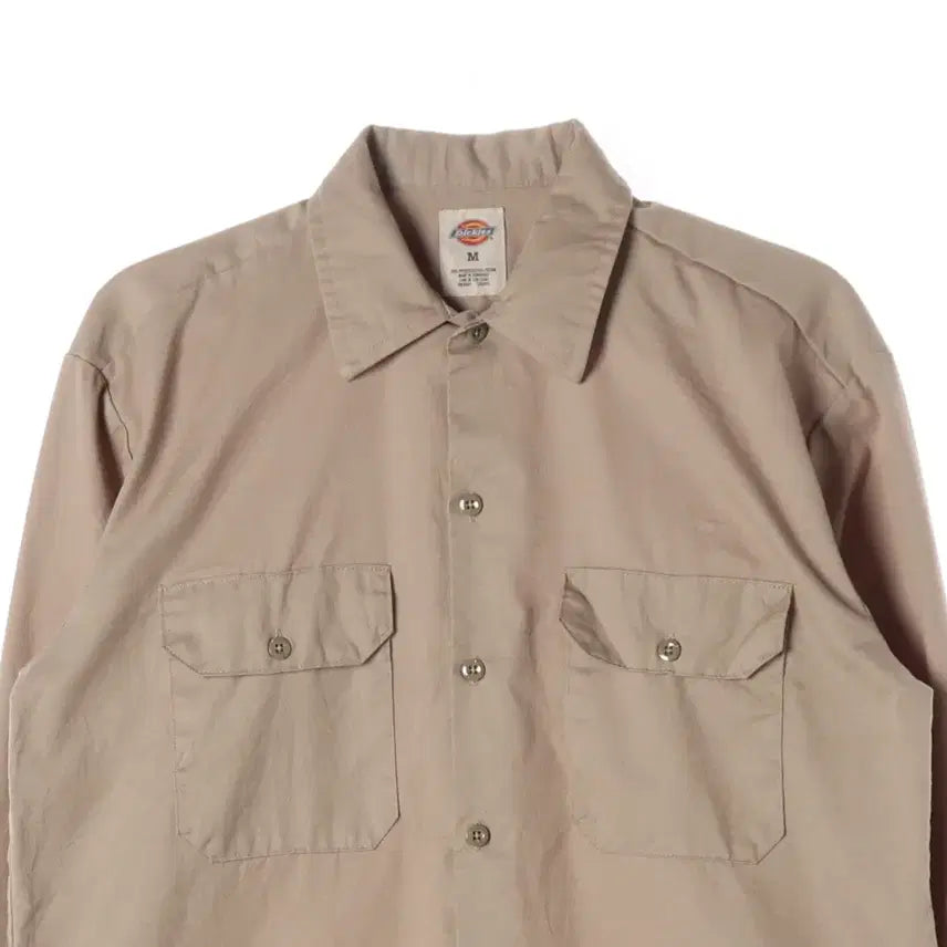 [BUNJANG] Dickies Beige Polyester Cotton Shirt M / 디키즈 셔츠 베이지 M