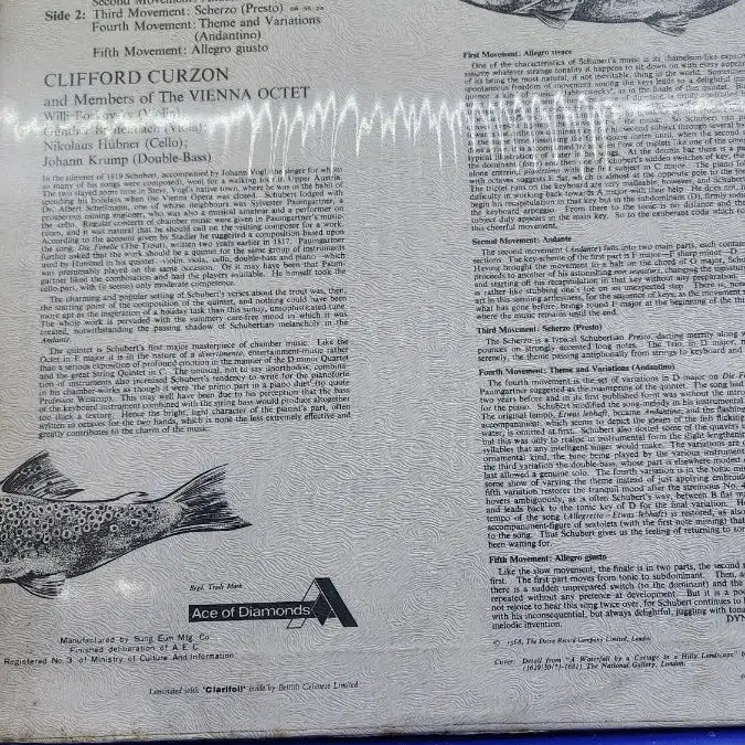 [BUNJANG] Schubert Trout Quintet LP / 슈베르트 송어 5중주 LP