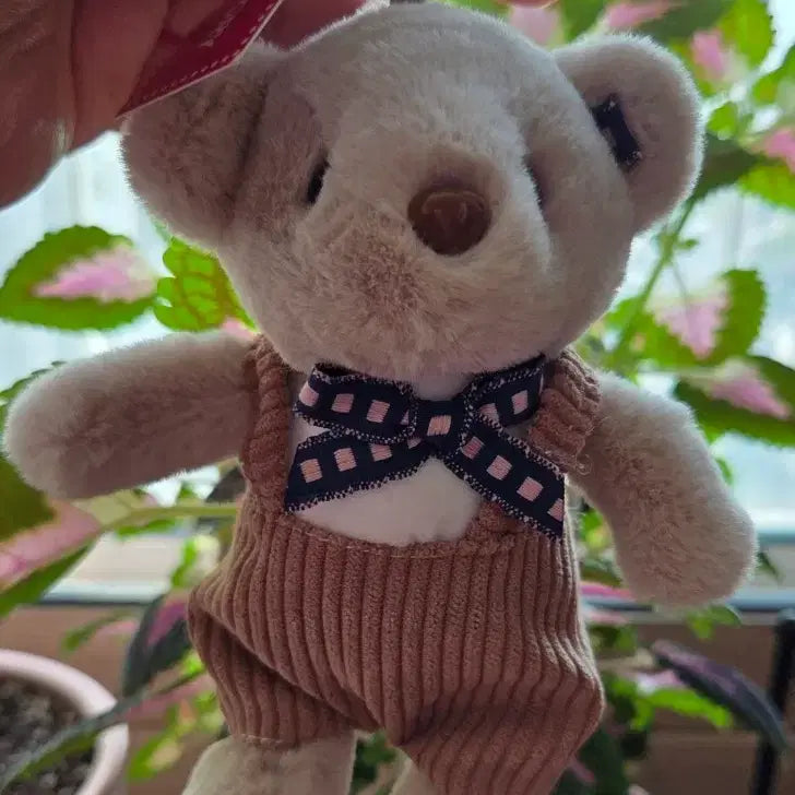 [BUNJANG] Corduroy Overalls Bear Keychain with Subtle Fragrance / 향기나는 곰인형 키링 코듀로이 멜빵바지