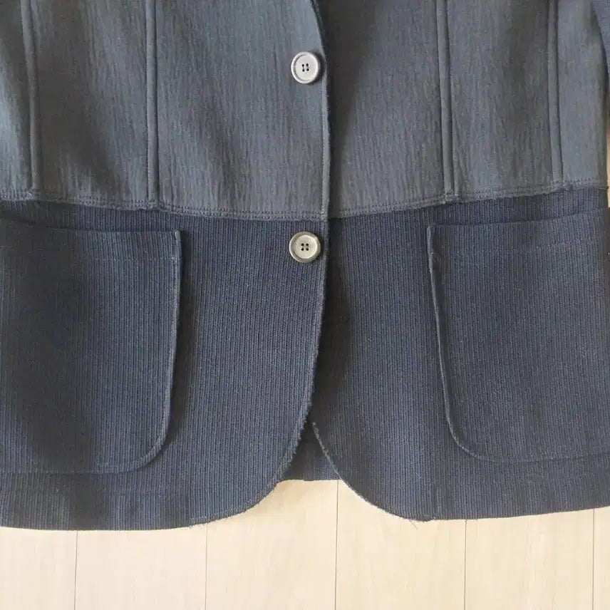 [BUNJANG] Lanvin Knit Cutout Blazer Jacket Navy / 랑방 니트 절개 블레이저 자켓 네이비