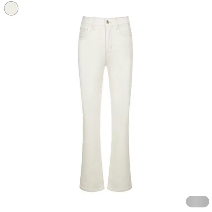[BUNJANG] Guess Long Slim Bootcut Denim Jeans Ivory White / 게스 정품 롱 슬림 부츠컷 데님 청바지 아이보리 화이트