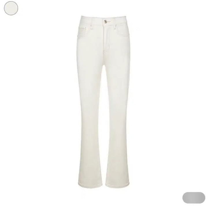 [BUNJANG] Guess Long Slim Bootcut Denim Jeans Ivory White / 게스 정품 롱 슬림 부츠컷 데님 청바지 아이보리 화이트