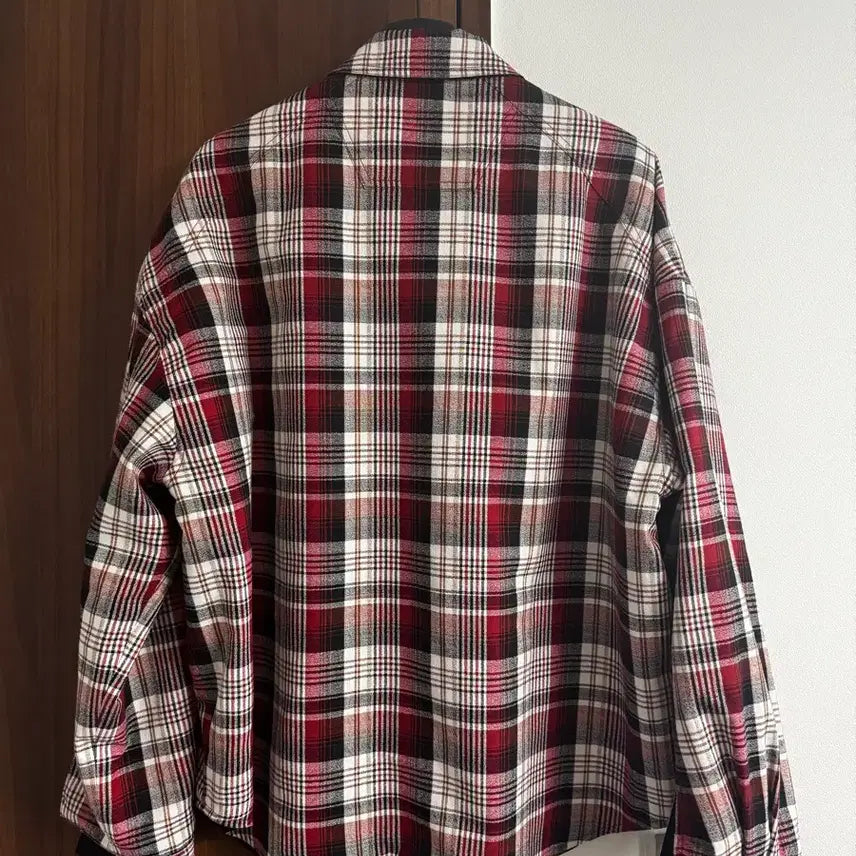 [BUNJANG] Juun.J Red Check Reversible Shirt Jacket / 준지 울 레드체크 리버시블 셔츠자켓 48