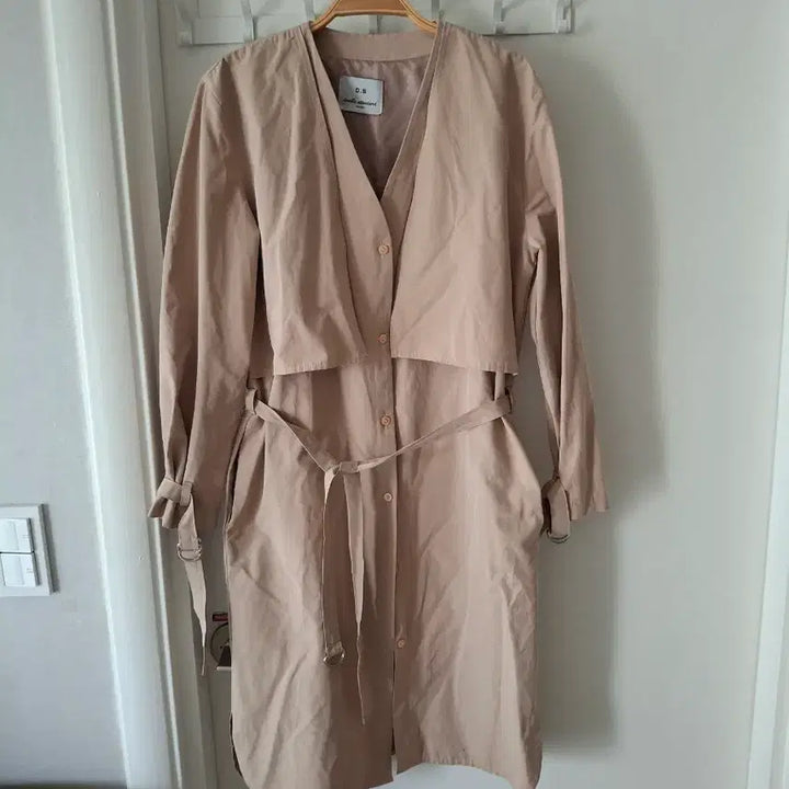 [BUNJANG] Beige Long Jacket / 베이지롱자켓 55~66반