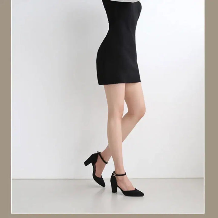 [BUNJANG] SAPPUN Suede Side Open Pumps - 7cm Heel / 다리 이뻐보이는 굽높이 7cm 편해요 사뿐 스웨이드 사이드 오픈 펌프스