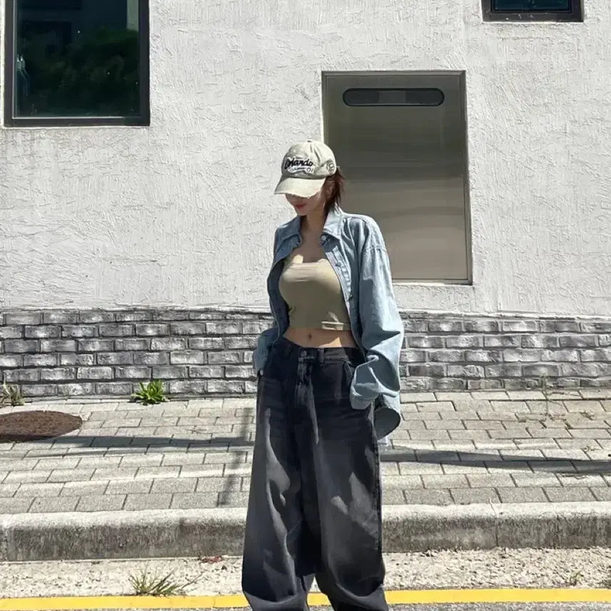 [BUNJANG] Over Fit Denim Shirt &