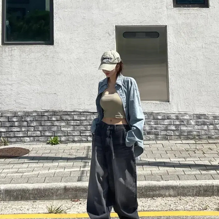 [BUNJANG] Over Fit Denim Shirt &