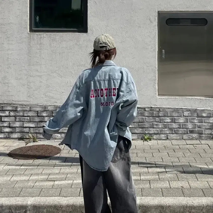 [BUNJANG] Over Fit Denim Shirt &