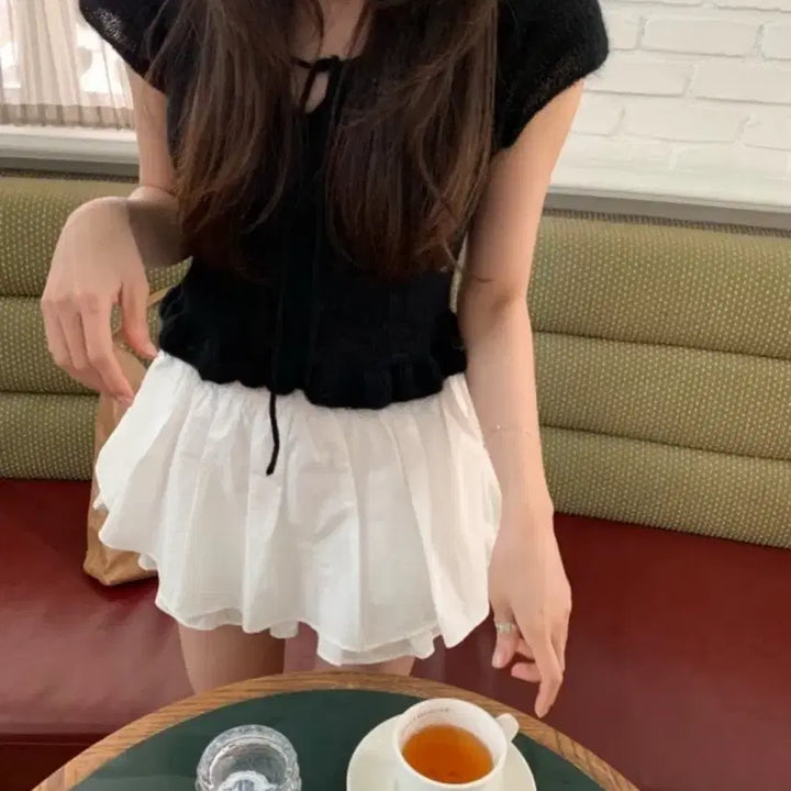 [BUNJANG] Lazy Society Spring Marguerite Knit (Black) / 레이지샵 스프링 마가렛 니트 (블랙)