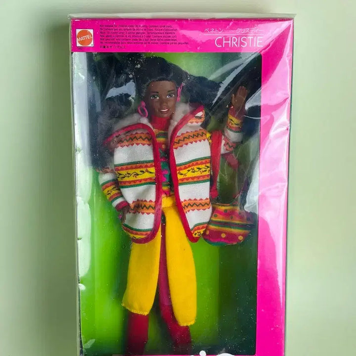 [BUNJANG] Vintage Mattel Benetton Christie Barbie Doll (Unsealed) / 빈티지바비 마텔 베네통 크리스티 인형 미개봉