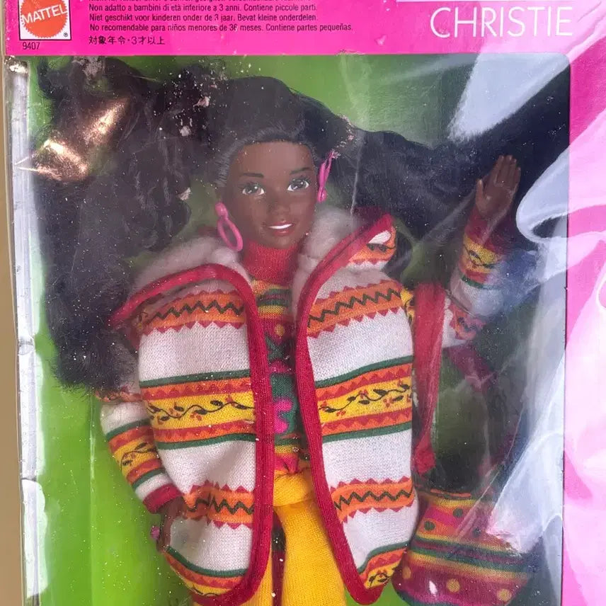 [BUNJANG] Vintage Mattel Benetton Christie Barbie Doll (Unsealed) / 빈티지바비 마텔 베네통 크리스티 인형 미개봉