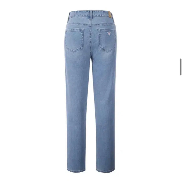 [BUNJANG] Guess Slim Straight Light Blue Denim Jeans / 게스 정품 슬림 스트레이트 연청 데님 청바지 라이트블루
