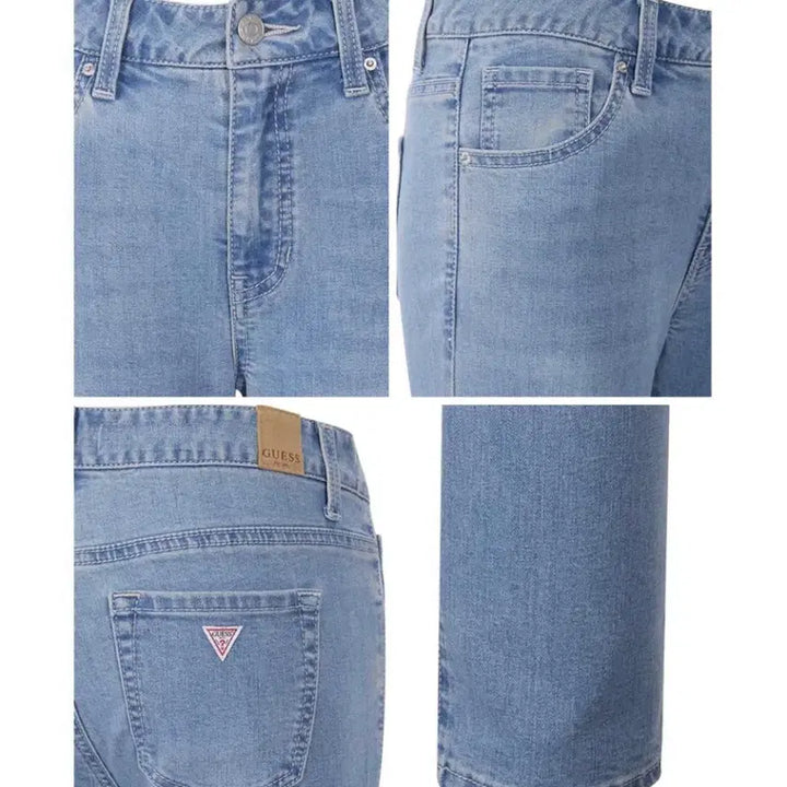 [BUNJANG] Guess Slim Straight Light Blue Denim Jeans / 게스 정품 슬림 스트레이트 연청 데님 청바지 라이트블루