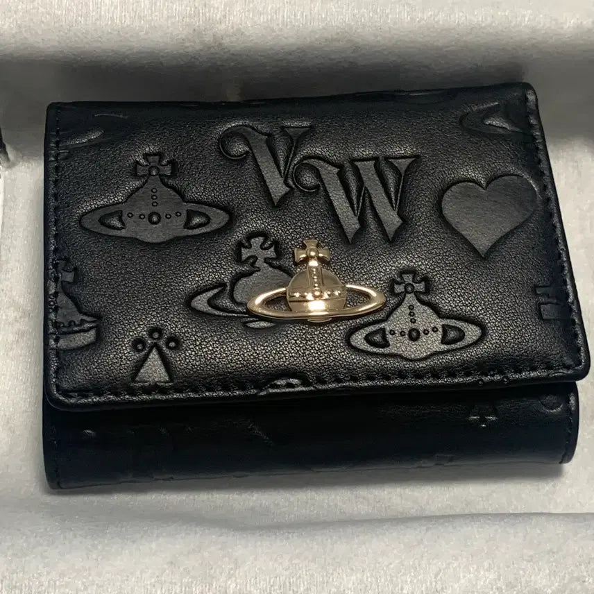 [BUNJANG] Vivienne Westwood Black Tri-fold Wallet / 비비안웨스트우드 블랙 3단 지갑
