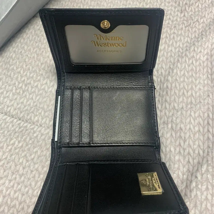[BUNJANG] Vivienne Westwood Black Tri-fold Wallet / 비비안웨스트우드 블랙 3단 지갑