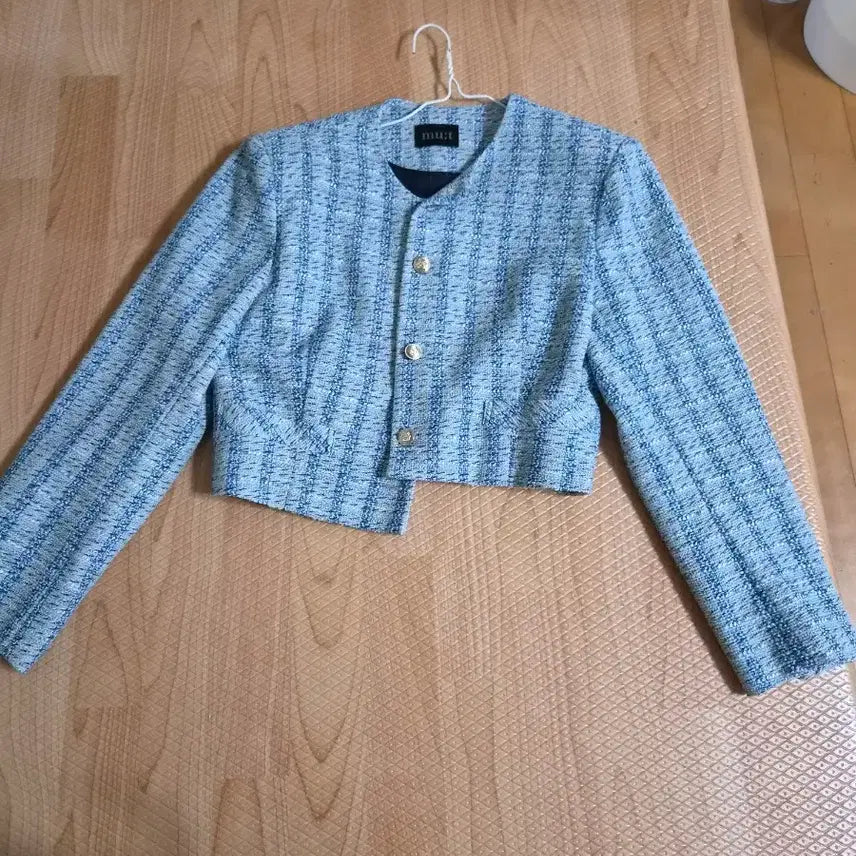 [BUNJANG] mu:t Tweed No-Collar Jacket / 더 안내려요~ 이탈리아 원단 mu:t 트위드 노카라 자켓