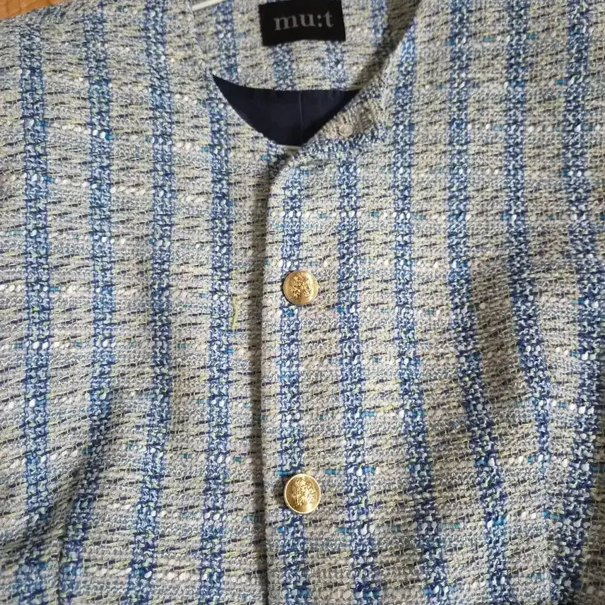 [BUNJANG] mu:t Tweed No-Collar Jacket / 더 안내려요~ 이탈리아 원단 mu:t 트위드 노카라 자켓