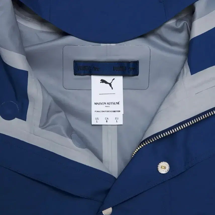 [BUNJANG] Puma x Maison Kitsune Waterproof Poncho - Blue / 푸마X메종키츠네 워터 프루프 판초-블루
