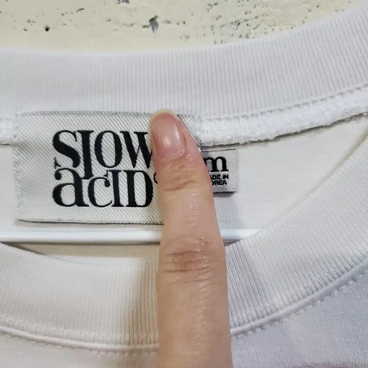 [BUNJANG] Slow Acid Logo Printing Round Short Sleeve T-Shirt M / 슬로우애시드 로고프린팅 라운드 반팔티 M
