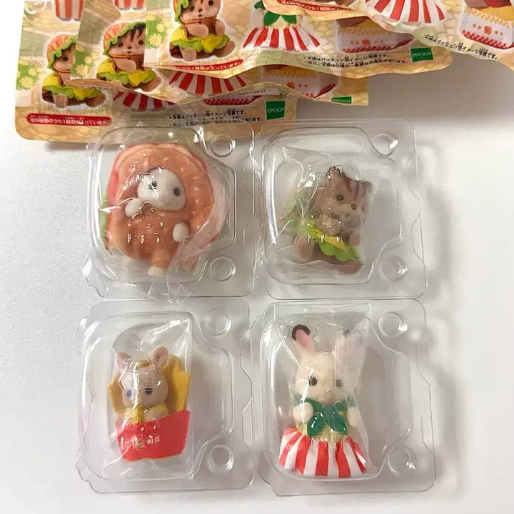 [SOLD OUT] 실바니안 두근두근 컬렉션 아기 햄버거 가게 블라인드백 4종 일괄 미개봉