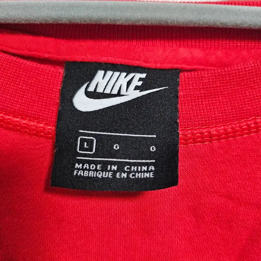 [BUNJANG] Nike Big Swoosh Cropped Sweatshirt Red (Fleece) Women&
