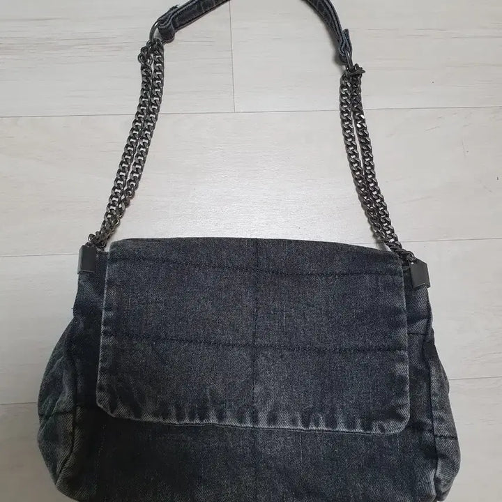 [BUNJANG] ZARA Denim Shoulder Bag / 자라 락플랩 데님숄더백