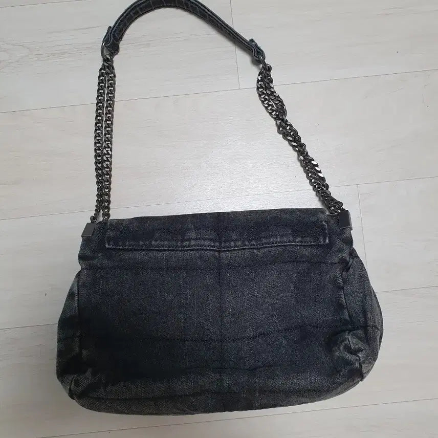 [BUNJANG] ZARA Denim Shoulder Bag / 자라 락플랩 데님숄더백