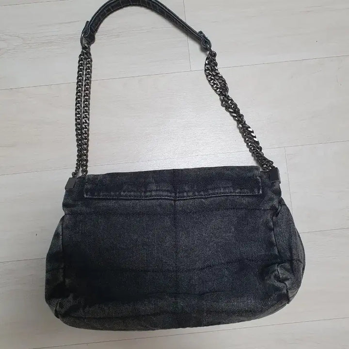 [BUNJANG] ZARA Denim Shoulder Bag / 자라 락플랩 데님숄더백