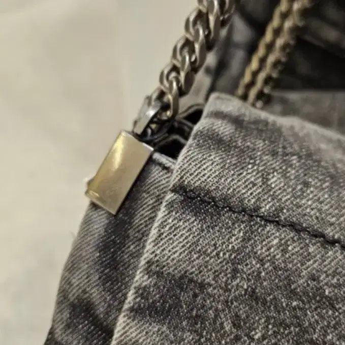 [BUNJANG] ZARA Denim Shoulder Bag / 자라 락플랩 데님숄더백