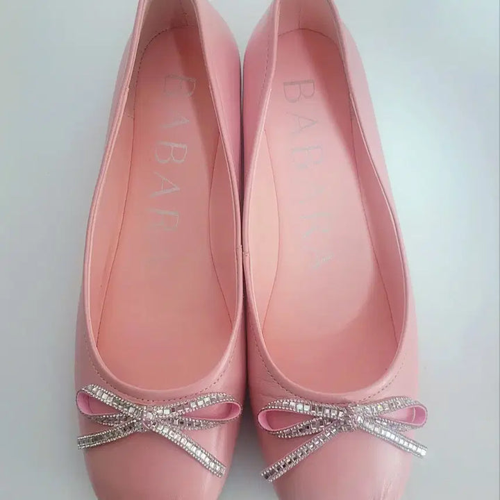 [BUNJANG] Barbara Pink Ribbon Ballet Flats - Size 250 / 정품 바바라 플랫 구두 250(신상품)