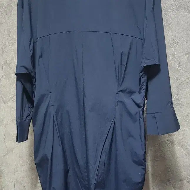 [BUNJANG] Navy Crinkly Midi Dress / 바스락원피스