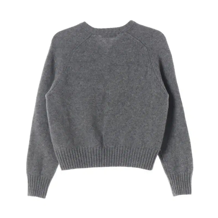 [BUNJANG] URAGO 100% Wool V-Neck Knit (Melange Grey, Free Size) / URAGO 퓨어 울 100 그레이 니트 F