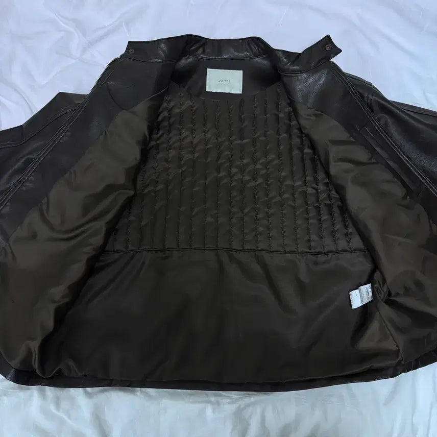 [BUNJANG] Lafarge Store Mouton Divide Biker Jacket (Cafe Brown) / 라퍼지스토어 무톤 디바이드 바이커 자켓 (카페 브라운)