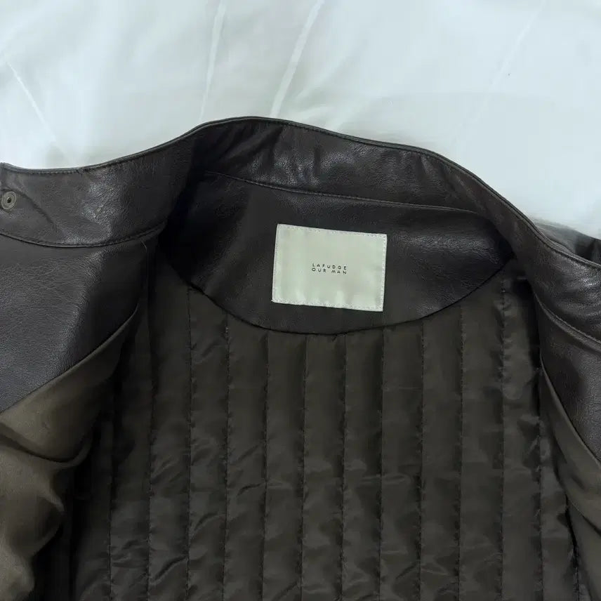 [BUNJANG] Lafarge Store Mouton Divide Biker Jacket (Cafe Brown) / 라퍼지스토어 무톤 디바이드 바이커 자켓 (카페 브라운)