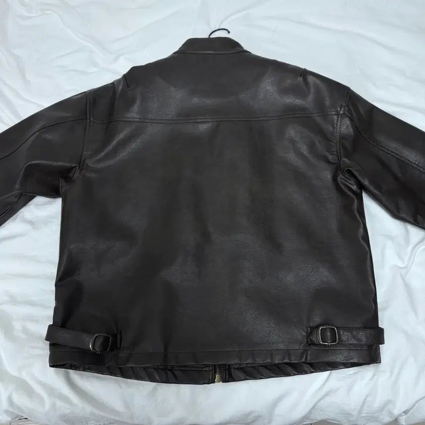 [BUNJANG] Lafarge Store Mouton Divide Biker Jacket (Cafe Brown) / 라퍼지스토어 무톤 디바이드 바이커 자켓 (카페 브라운)