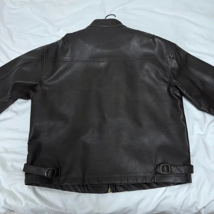 [BUNJANG] Lafarge Store Mouton Divide Biker Jacket (Cafe Brown) / 라퍼지스토어 무톤 디바이드 바이커 자켓 (카페 브라운)