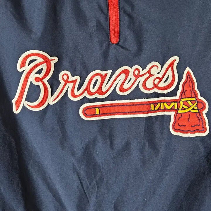 [BUNJANG] Majestic Original Atlanta Anorak Windbreaker Jersey Old School M / 마제스틱 오리지널 애틀란타 아노락 바람막이 유니폼 져지 올드스쿨 M