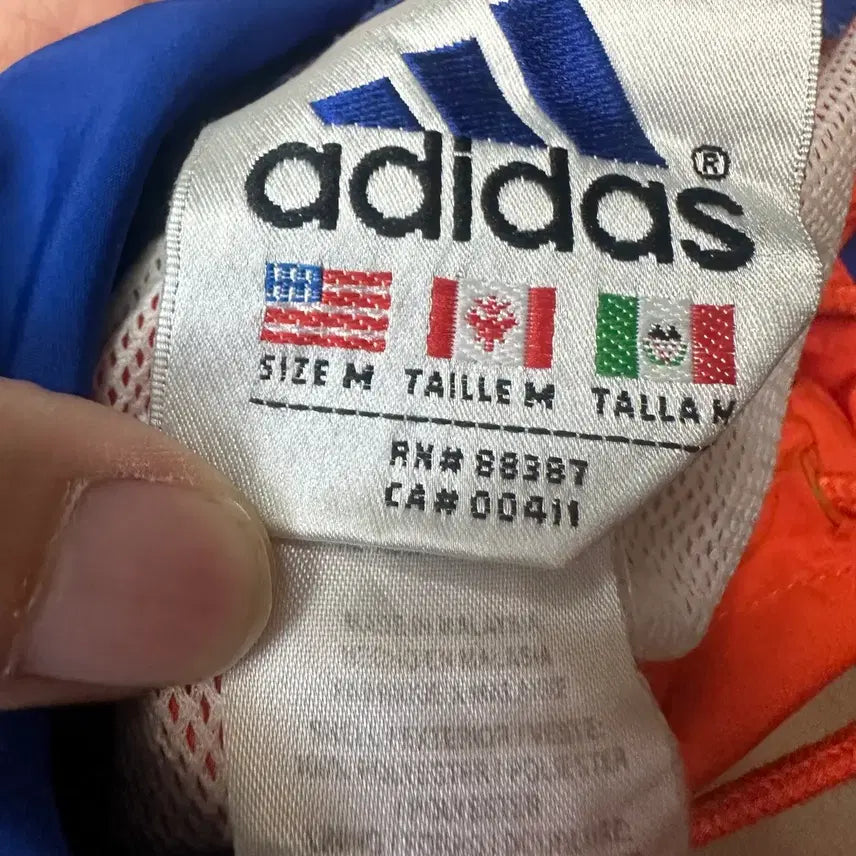 [BUNJANG] Adidas 90s Three Stripe Soccer Anorak M / 아디다스 90s 삼선 사커오렌지아노락 M