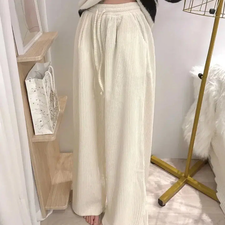 [BUNJANG] Tizle Corduroy Wide Pants / 새상품 3단밴딩/두툼해요 티즐 골덴 코듀로이 힙 밴딩 와이드팬츠