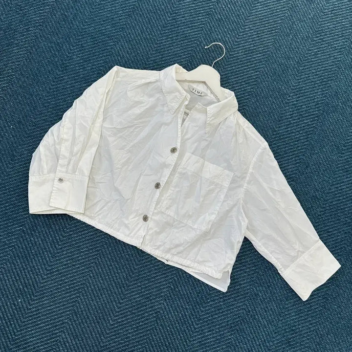 [BUNJANG] TIME Open Collar Short Sleeve Shirt / [여성F] 타임 TIME 오픈 카라 반팔 셔츠 만원샵
