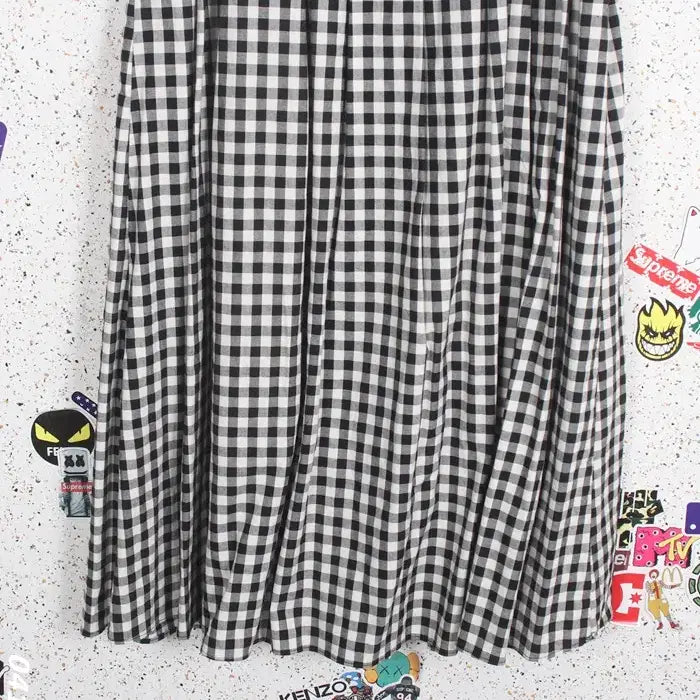 [BUNJANG] Womens 55 Boarde Daily GOBANG Check Long Skirt BK / 여성55 / 보드레 데일리 고방체크 롱스커트BK 3-106