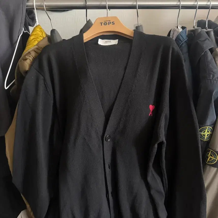 [SOLD OUT] 아미 하트로고 메리노울 가디건 L